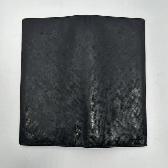 Authentic PRADA Men's Saffiano Leather Bi-Fold Long Wallet- Black - Picture 5 of 15